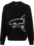 Palm Angels Split Shark crew-neck sweatshirt