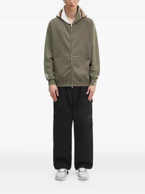 A BATHING APE® shark-pattern hoodie