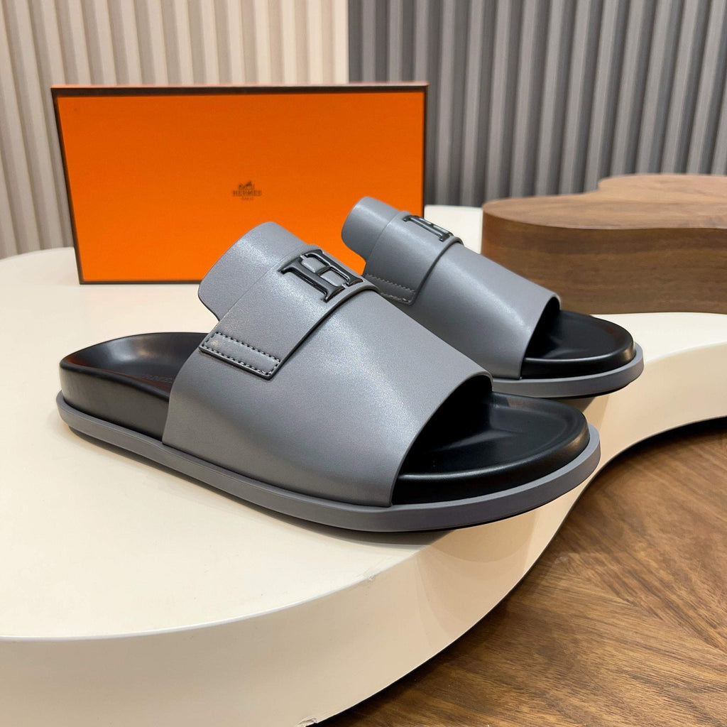 Hermès Men's H-Embellished Slide Sandals